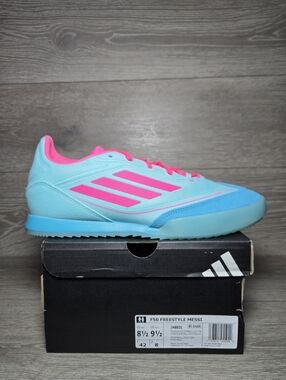 Adidas  F50 Freestyle Messi Shoes Mens Size 8.5 / Womens Size 9.5 Blue Pink NEW